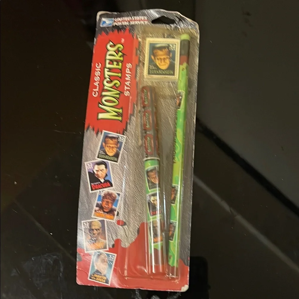 Classic Monsters Stamps Party Supplies - Green Frankenstein